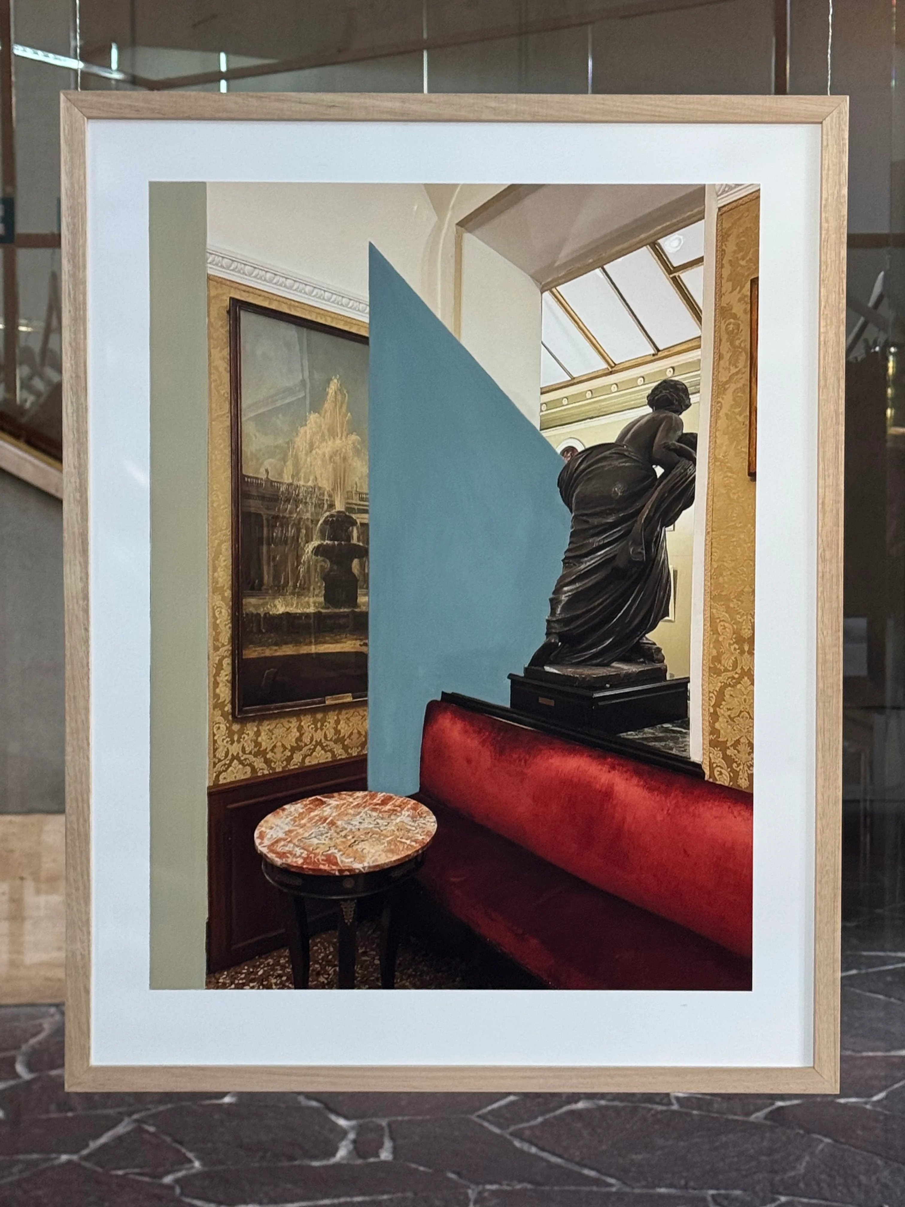 Caffè Greco, Roma. Hand Painted Photographic Print