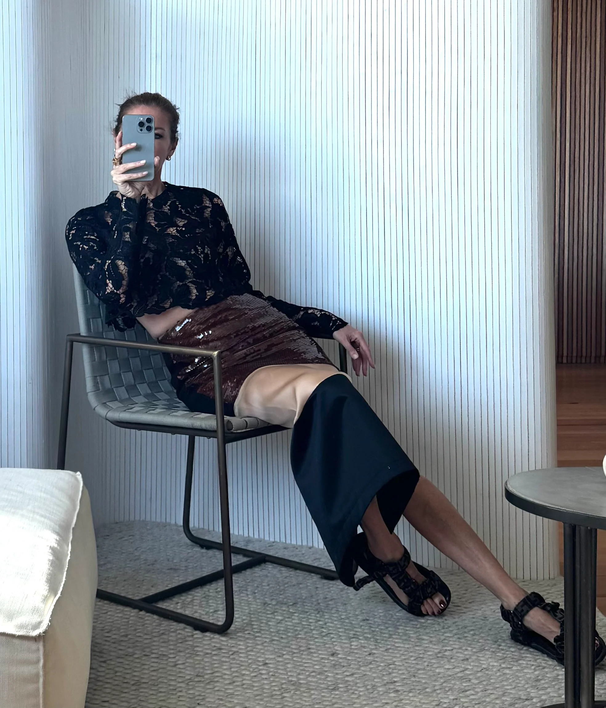 The Florentine Lace Top / Noir