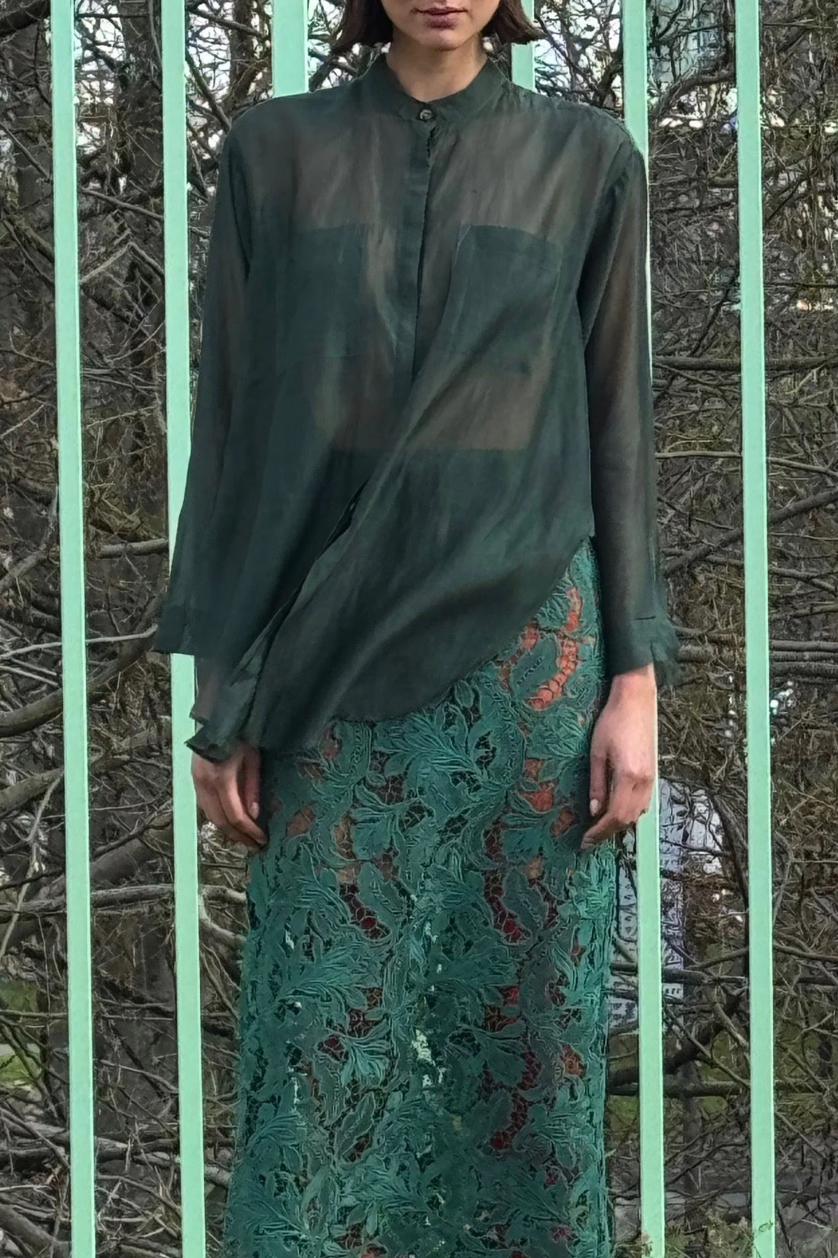 Cloud Deshi Shirt / Verde Officina
