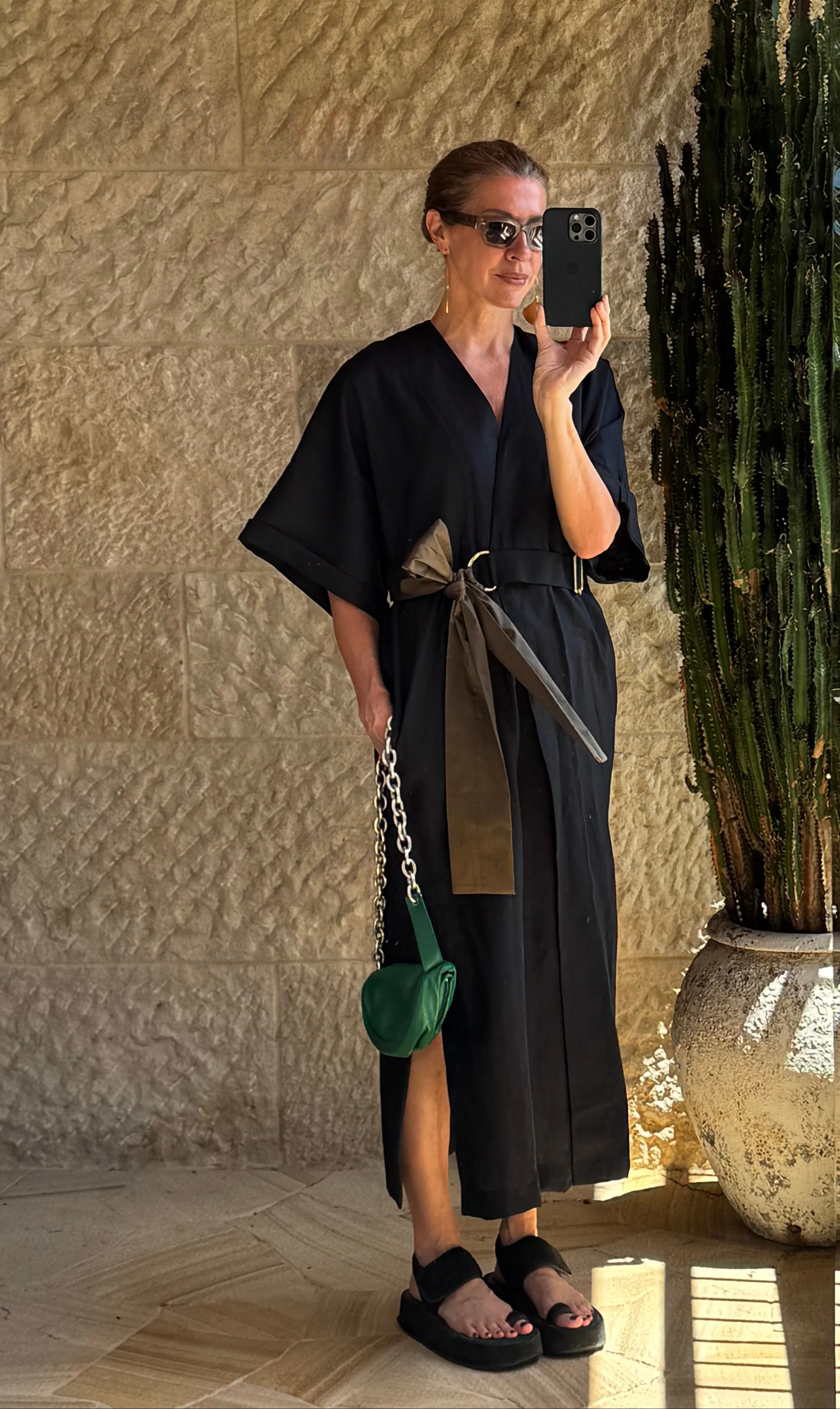 Paradiso Wrap Dress Long / Noir