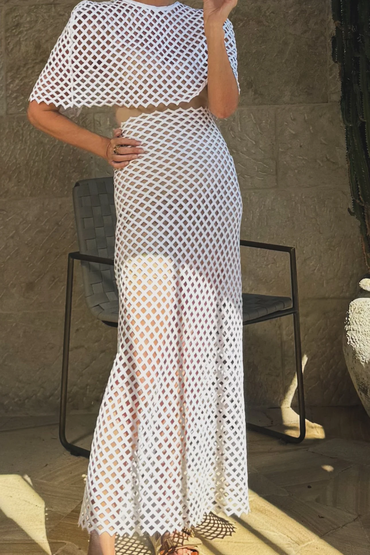 Villa Savoye Skirt / Bianco - Image 4